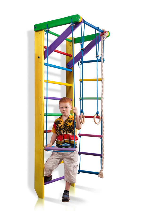 Шведська стінка в кольорі блакитний 0-2209