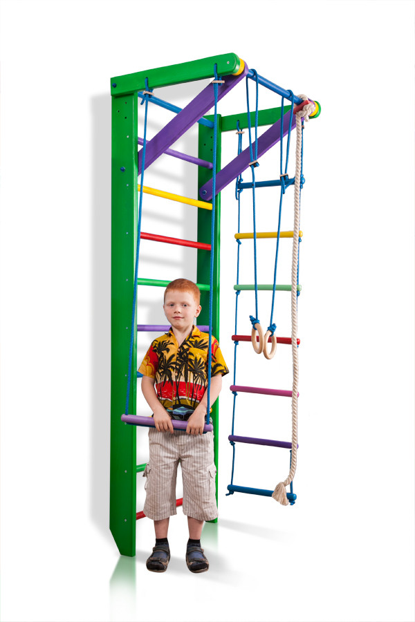 Шведська стінка в кольорі блакитний 0-24013