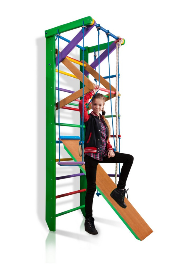 Шведська стінка в кольорі зелений 0-22014