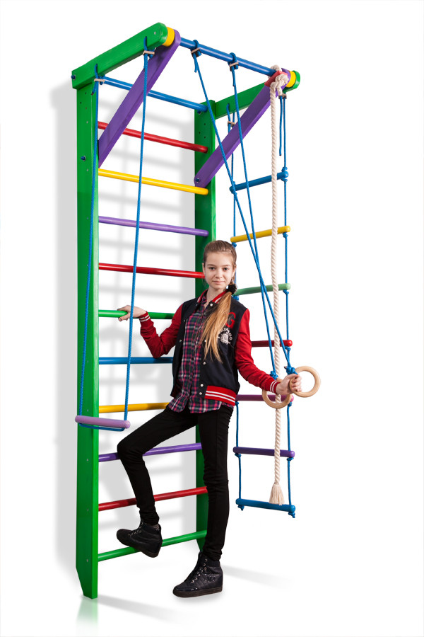 Шведська стінка в кольорі зелений 0-22011