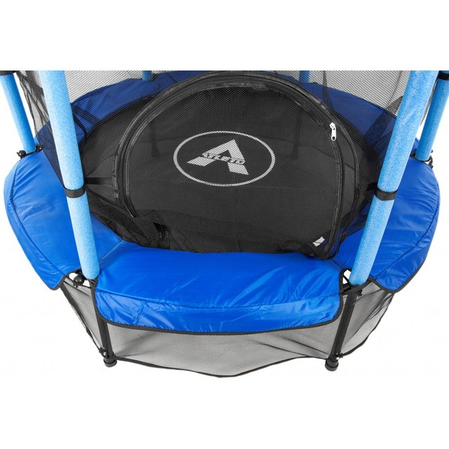 Батут дитячий кімнатний Atleto 140 см з сіткою синій1