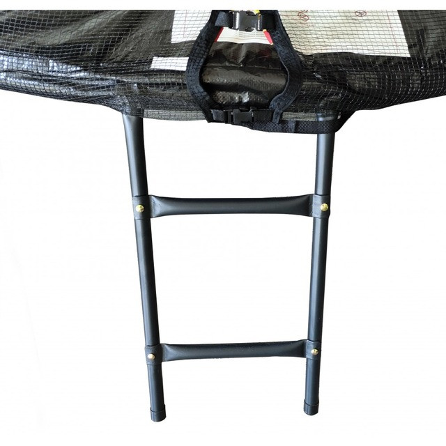 Батут з сіткою та драбинкою 252 см Atleto Black + подарунок  м'ячик6