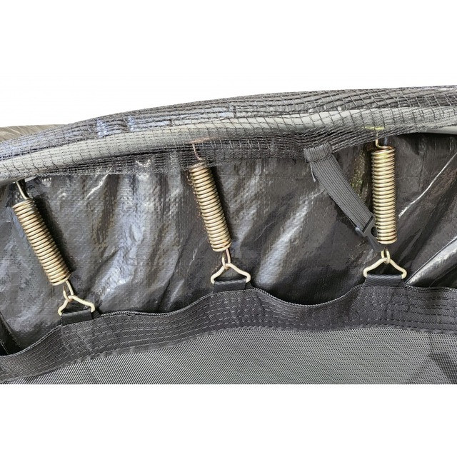 Батут з сіткою та драбинкою 252 см Atleto Black + подарунок  м'ячик9