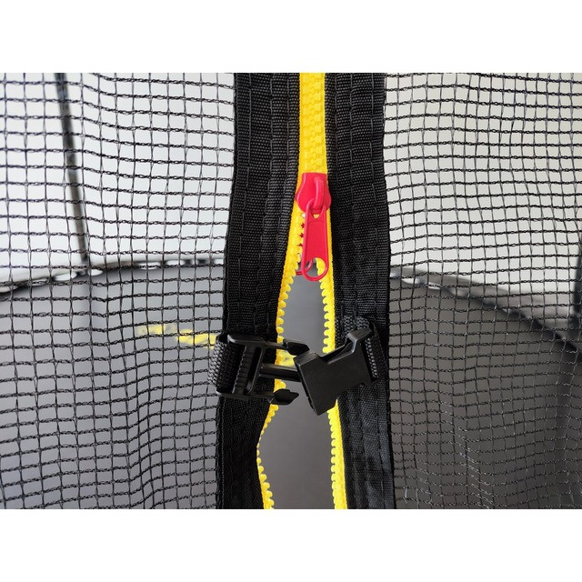 Батут з сіткою та драбинкою 312 см Atleto Black + подарунок  м'ячик5