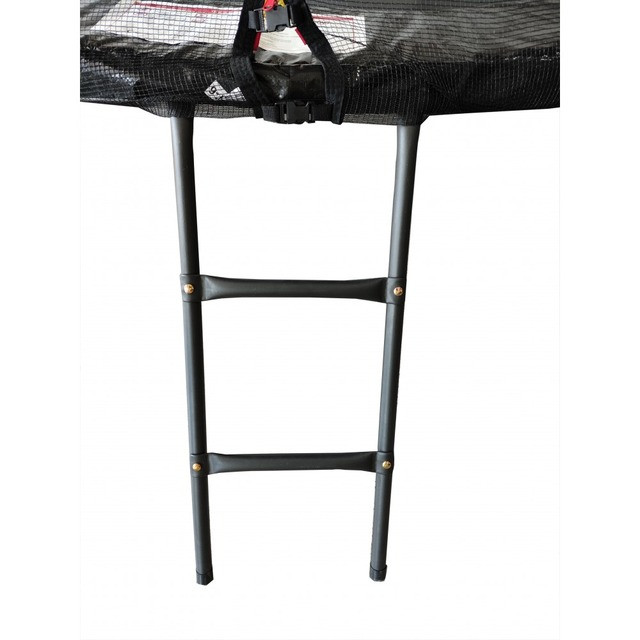 Батут з сіткою та драбинкою 312 см Atleto Black + подарунок  м'ячик10