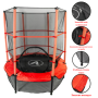Батут детский комнатный 140 см с сеткой красный6