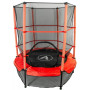 Батут детский комнатный 140 см с сеткой красный0