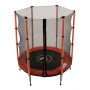 Батут детский комнатный 140 см с сеткой красный21