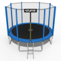 Батут дитячий з сіткою 374 см Atleto синій + в подарунок  м'ячик4