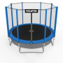 Батут дитячий з сіткою 374 см Atleto синій + в подарунок  м'ячик15