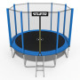 Батут дитячий з сіткою 374 см Atleto синій + в подарунок  м'ячик6