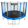Батут дитячий з сіткою 374 см Atleto синій + в подарунок  м'ячик11