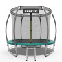 Батут дитячий 312 см з внутрішньою сіткою та драбинкою зелений + в подарунок м'ячик10