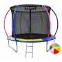 Батут 312 см с внутренней сеткой и стремянкой multikolor + в подарок мячик0