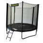 Батут з сіткою та драбинкою 252 см Atleto Black + подарунок  м'ячик5