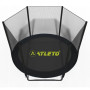 Батут з сіткою та драбинкою 252 см Atleto Black + подарунок  м'ячик3
