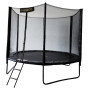 Батут з сіткою та драбинкою 312 см Atleto Black + подарунок  м'ячик3