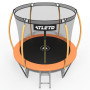 Батут дитячий 252 см з внутрішньою сіткою та драбинкою оранжевий + в подарунок м'ячик6