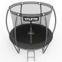 Батут дитячий 252 см з внутрішньою сіткою та драбинкою чорний + в подарунок м'ячик6