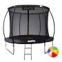 Батут дитячий 312 см з внутрішньою сіткою та драбинкою чорний + в подарунок м'ячик0