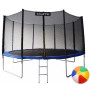 Батут дитячий з сіткою та драбинкою 435 см + в подарунок м'ячик14