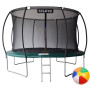 Батут 374 см з внутрішньою сіткою зелений + в подарунок м'ячик4
