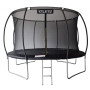 Батут 374 см з внутрішньою сіткою чорний + в подарунок м'ячик1
