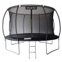 Батут 374 см з внутрішньою сіткою чорний + в подарунок м'ячик3