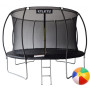 Батут 374 см з внутрішньою сіткою чорний + в подарунок м'ячик0