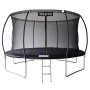 Батут 404 см з внутрішньою сіткою та драбинкою чорний + в подарунок м'ячик1