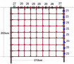 Сітка для лазіння 2,00 x 2,10 м S-Hook для дитячих ігрових комплексів0