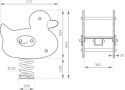 Качели Гнездо KBT Rosette 100 см для общественного пользования Красный15