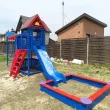 Детский деревянный игровой комплекс "Тарзан+песочница"1