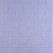 3D панель самоклеюча цегла Світло-Фіолетова 700х770х5мм0