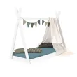 Дитяче ліжко-будиночок Вігвам білий 80х1602