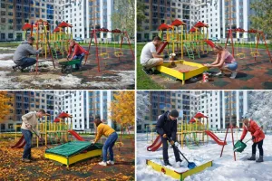 Сезонный уход за детской площадкой