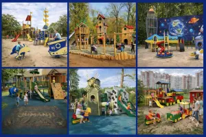 Популярные тематики детских площадок: сюжетные, мультяшные и современные решения